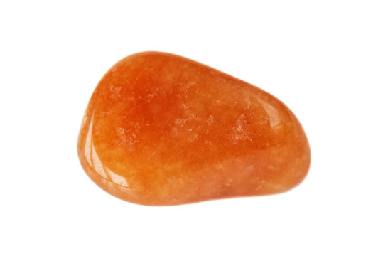 Natural carnelian on white