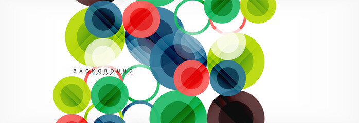 Overlapping circles design background