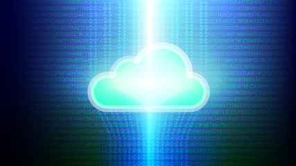 Cloud computing technology concept abstract background. Vector illustration.