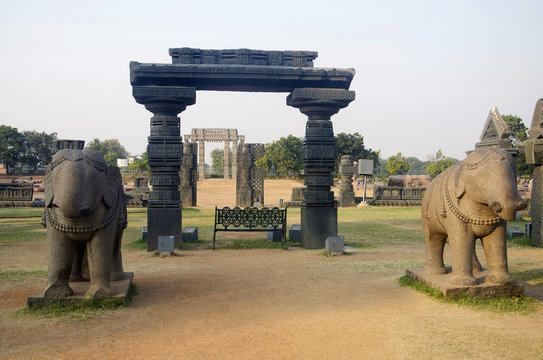 Ruins, Temple Complex, Warangal Fort, Warangal, Telangana