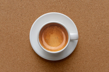 top view of espresso coffee