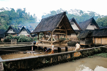 Fototapeta na wymiar Traditional houses in Indonesia.