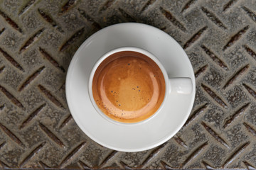 top view of espresso coffee