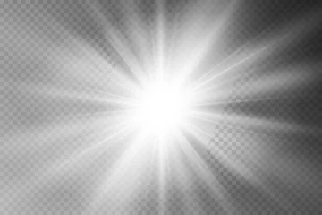 Foto auf Acrylglas Glow light effect. Star burst with sparkles. Sun. © Vitalii