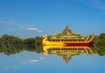 boat temple in myanmar