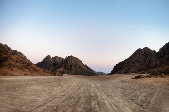 Beautiful View Of Mountains In Desert