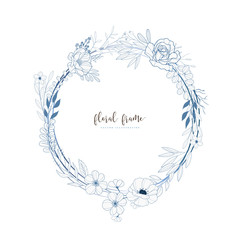 hand drawn floral frame