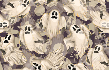 Halloween seamless pattern. Digital pattern for Halloween design Perfect for decoration, wrapping papers, greeting cards, web page background.