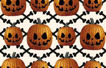 Halloween seamless pattern. Digital pattern for Halloween design Perfect for decoration, wrapping papers, greeting cards, web page background.