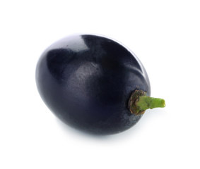 Ripe sweet grape on white background