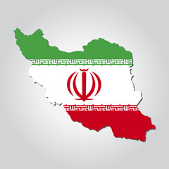 Iran Map Flag