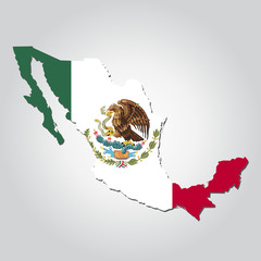 Mexico Map Flag