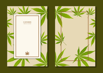 Green tea leaves vector nature background.