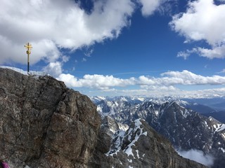 Zugspitze Bayern Gipfelkreuz