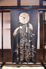 bridal curtain in Hanayome Noren Museum
