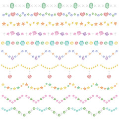 水彩風　キラキラ　ライン　セット