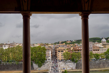 Landscape view of the ancient Rome Italy