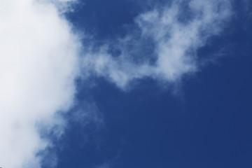 Fototapeta na wymiar Blue sky background with white clouds