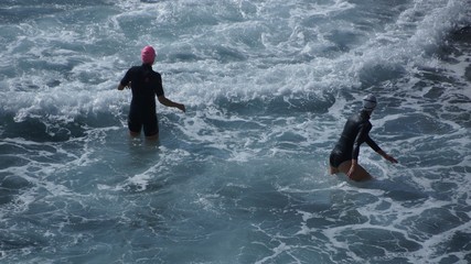 braving through waves 