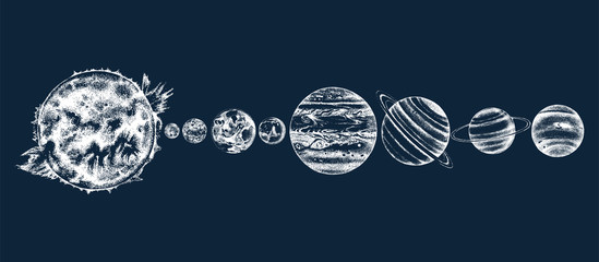 Solar system illustration