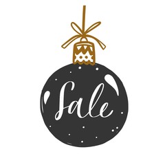 Merry Christmas and New Year Sale Lettering
