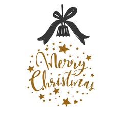 Merry Christmas and New Year words on Christmas tree decoration 2