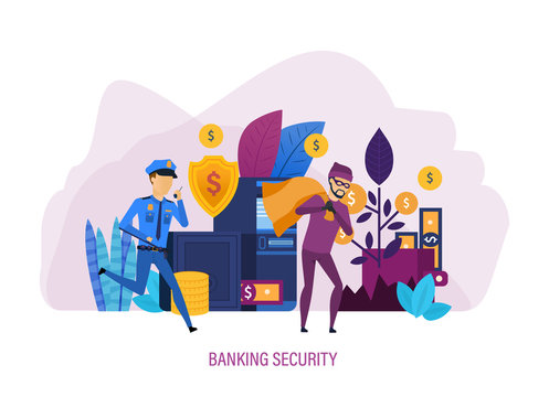 Banking security. Access protection system, secure financial assets, payment security.