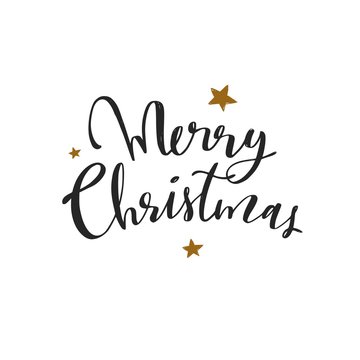 Merry Christmas. New Year calligraphy vector phrase