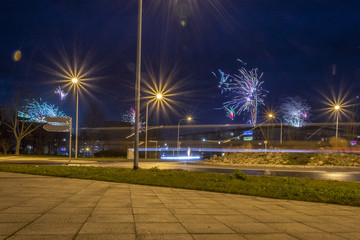 Feuerwerk zu Silvester, Neujahr, Hogmanay 