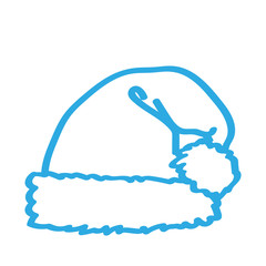 Handgezeichnete Nikolausmütze in blau