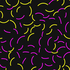 Curved lines Seamless vector EPS 10 Flat geometric pattern texture. Multicolor abstract background for print and textile
