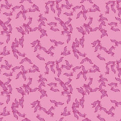 UFO military camouflage seamless pattern in different shades of pink color