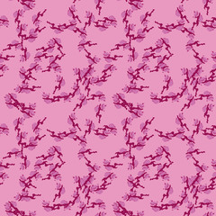 UFO military camouflage seamless pattern in different shades of pink color