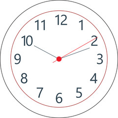 Clock watch face vector with digits 
