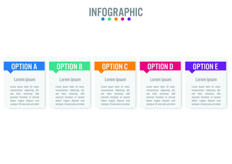 Business infographic labels template with 5 options.Creative concept for infographic.