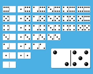 domino template set, flat design vector