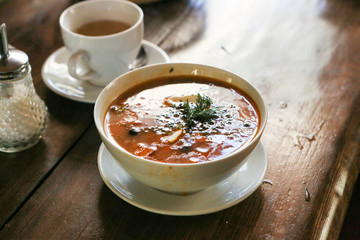 soup in a bowl