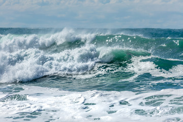 Fototapeta na wymiar Fistral Beach Wave Layers
