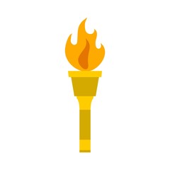 Torch icon, Burning torch color logo