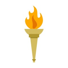 Torch icon, Burning torch color logo