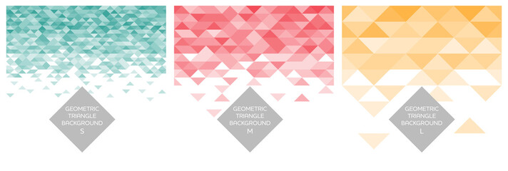 set of abstract geometric background with triangles