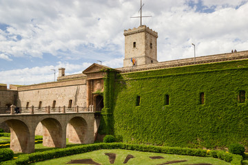 Montjuic castle. Photo made on 12 May 2017 in Barcelona, Spain.