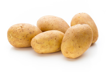 New potato isolated on the white background.