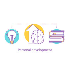 Personal development concept icon