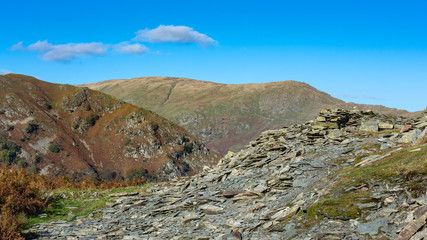 slate pile on loughrigg fell