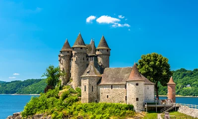 Peel and stick wall murals Castle The Chateau de Val, a medieval castle on a bank of the Dordogne in France