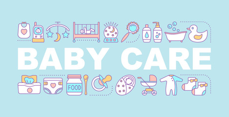 Baby care word concepts banner