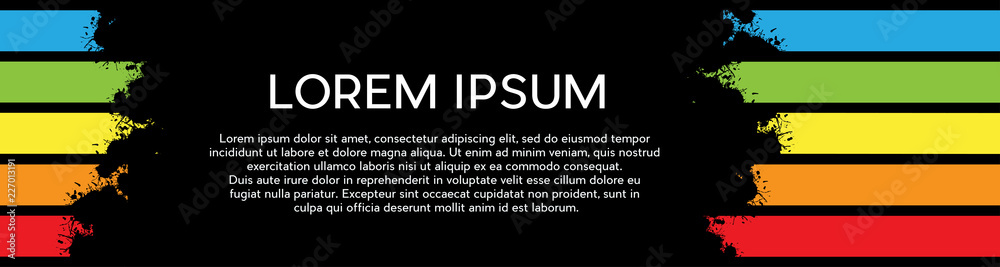 Wall mural vector abstract graphic design, concept of painter, typography, print. background for banner with co
