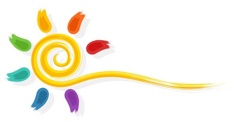 Obraz premium Symbol of color sun.