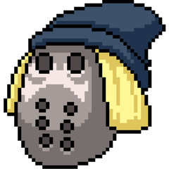 vector pixel art murderer mask